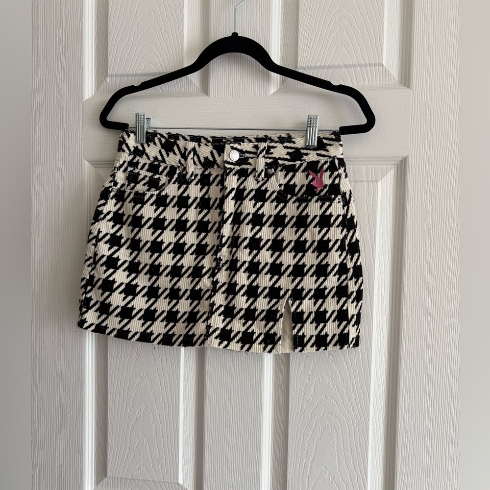 PLAYBOY Black and White Mini Skirt Casual